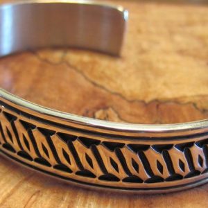 Orville White Stamped Silv Brac